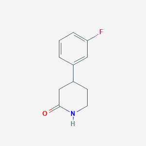 molecular formula C11H12FNO B11765857 4-(3-Fluorophenyl)piperidin-2-one 