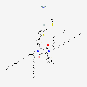 3-(5-methylthiophen-2-yl)-6-{5'-[(1E)-2-(5-methylthiophen-2-yl)ethenyl]-[2,2'-bithiophen]-5-yl}-2,5-bis(2-octyldodecyl)-1H,2H,4H,5H-pyrrolo[3,4-c]pyrrole-1,4-dione amine