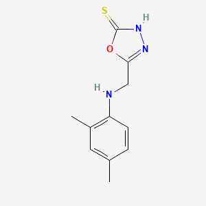 molecular formula C11H13N3OS B11765873 5-(((2,4-Dimethylphenyl)amino)methyl)-1,3,4-oxadiazole-2-thiol 