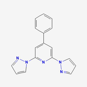 molecular formula C17H13N5 B11765874 4-Phenyl-2,6-di(1H-pyrazol-1-yl)pyridine 