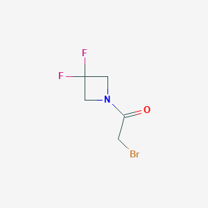 molecular formula C5H6BrF2NO B11765890 2-Bromo-1-(3,3-difluoroazetidin-1-yl)ethanone 