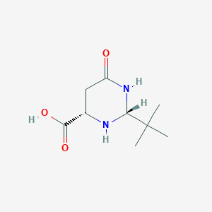 molecular formula C9H16N2O3 B11765922 (2R,4S)-2-(Tert-butyl)-6-oxohexahydropyrimidine-4-carboxylic acid 