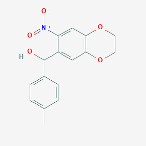 (7-Nitro-2,3-dihydrobenzo[b][1,4]dioxin-6-yl)(p-tolyl)methanol