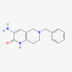 3-Amino-6-benzyl-5,6,7,8-tetrahydro-1,6-naphthyridin-2(1H)-one