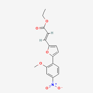 Ethyl 3-(5-(2-methoxy-4-nitrophenyl)furan-2-yl)acrylate