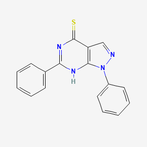 molecular formula C17H12N4S B11766031 1,6-Diphenyl-1H-pyrazolo[3,4-d]pyrimidine-4-thiol 