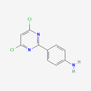 molecular formula C10H7Cl2N3 B11766051 4-(4,6-Dichloropyrimidin-2-yl)aniline CAS No. 83217-40-7