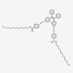 11-bromoundecyl 4-(2-{4-[(1Z)-2-{4-[2-(4-{[(11-bromoundecyl)oxy]carbonyl}phenyl)ethynyl]phenyl}-1,2-diphenylethenyl]phenyl}ethynyl)benzoate