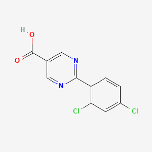 molecular formula C11H6Cl2N2O2 B11766074 2-(2,4-Dichlorophenyl)pyrimidine-5-carboxylic acid CAS No. 928713-28-4