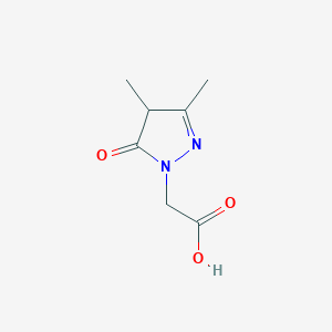 molecular formula C7H10N2O3 B11766077 2-(3,4-Dimethyl-5-oxo-4,5-dihydro-1H-pyrazol-1-yl)acetic acid CAS No. 883550-06-9