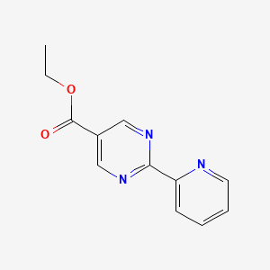 molecular formula C12H11N3O2 B11766106 Ethyl 2-(pyridin-2-yl)pyrimidine-5-carboxylate CAS No. 954226-91-6