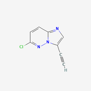 molecular formula C8H4ClN3 B11766144 6-Chloro-3-ethynylimidazo[1,2-b]pyridazine 