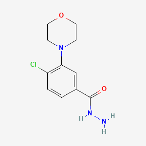 molecular formula C11H14ClN3O2 B11766163 4-Chloro-3-morpholinobenzohydrazide CAS No. 886494-33-3