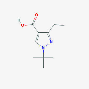 molecular formula C10H16N2O2 B11766201 1-tert-Butyl-3-ethyl-1H-pyrazole-4-carboxylic acid CAS No. 682757-48-8