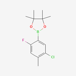 molecular formula C13H17BClFO2 B11766203 2-(5-Chloro-2-fluoro-4-methylphenyl)-4,4,5,5-tetramethyl-1,3,2-dioxaborolane 