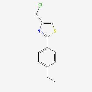 molecular formula C12H12ClNS B11766235 4-(Chloromethyl)-2-(4-ethylphenyl)thiazole CAS No. 900641-46-5