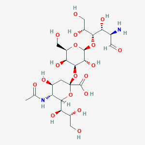 (2S,4S,5R,6R)-5-acetamido-2-[(2S,3R,4S,5S,6R)-2-[(2R,3S,4R,5R)-5-amino-1,2,4-trihydroxy-6-oxohexan-3-yl]oxy-3,5-dihydroxy-6-(hydroxymethyl)oxan-4-yl]oxy-4-hydroxy-6-[(1R,2R)-1,2,3-trihydroxypropyl]oxane-2-carboxylic acid