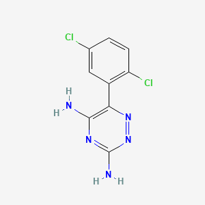 molecular formula C9H7Cl2N5 B11766258 6-(2,5-Dichlorophenyl)-1,2,4-triazine-3,5-diamine CAS No. 77668-43-0