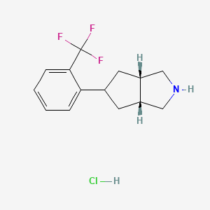 (3aR,5S,6aS)-5-[2-(trifluoromethyl)phenyl]-octahydrocyclopenta[c]pyrrole hydrochloride