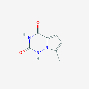 molecular formula C7H7N3O2 B11766298 7-Methylpyrrolo[2,1-f][1,2,4]triazine-2,4(1H,3H)-dione 