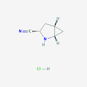 molecular formula C6H9ClN2 B11766322 (1S,3S,5S)-2-Azabicyclo[3.1.0]hexane-3-carbonitrile hydrochloride 