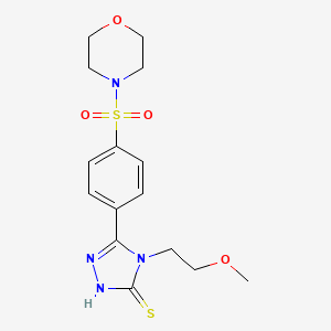 4-(2-Methoxyethyl)-5-(4-(morpholinosulfonyl)phenyl)-4H-1,2,4-triazole-3-thiol