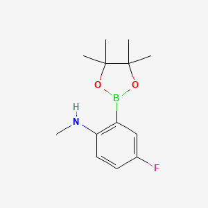 4-Fluoro-n-methyl-2-(tetramethyl-1,3,2-dioxaborolan-2-yl)aniline