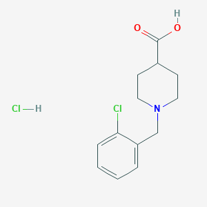 molecular formula C13H17Cl2NO2 B11766482 1-(2-Chlorobenzyl)piperidine-4-carboxylic acid hydrochloride 