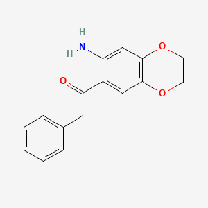 1-(7-Amino-2,3-dihydrobenzo[b][1,4]dioxin-6-yl)-2-phenylethanone