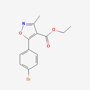 molecular formula C13H12BrNO3 B11766492 Ethyl 5-(4-bromophenyl)-3-methylisoxazole-4-carboxylate 