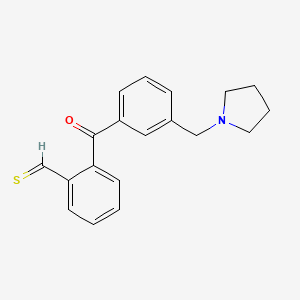 2-[3-(Pyrrolidin-1-ylmethyl)benzoyl]thiobenzaldehyde