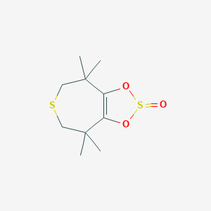 molecular formula C10H16O3S2 B011767 4,4,8,8-Tetramethyl-5,7-dihydrothiepino[4,5-d][1,3,2]dioxathiole 2-oxide CAS No. 19813-27-5