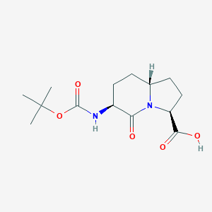 (3S,6S,8aR)-6-{[(tert-butoxy)carbonyl]amino}-5-oxo-octahydroindolizine-3-carboxylic acid