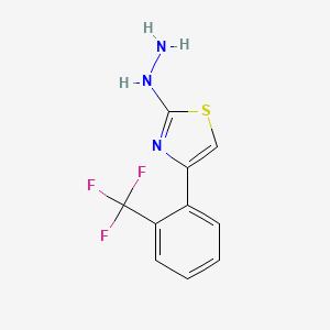 2-Hydrazinyl-4-(2-(trifluoromethyl)phenyl)thiazole