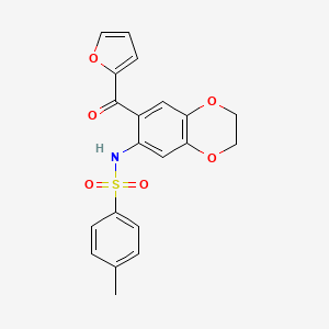 N-(7-(Furan-2-carbonyl)-2,3-dihydrobenzo[b][1,4]dioxin-6-yl)-4-methylbenzenesulfonamide