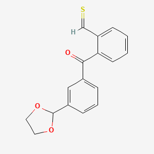 2-[3-(1,3-Dioxolan-2-yl)benzoyl]thiobenzaldehyde