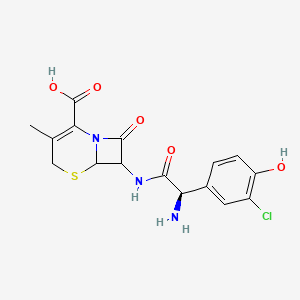 7-[[(2R)-2-amino-2-(3-chloro-4-hydroxyphenyl)acetyl]amino]-3-methyl-8-oxo-5-thia-1-azabicyclo[4.2.0]oct-2-ene-2-carboxylic acid