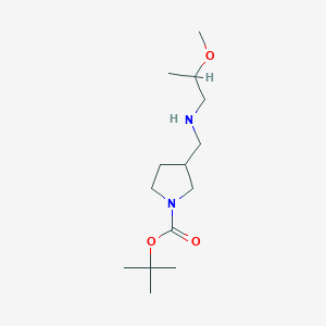 molecular formula C14H28N2O3 B11767128 tert-Butyl 3-(((2-methoxypropyl)amino)methyl)pyrrolidine-1-carboxylate CAS No. 887591-60-8