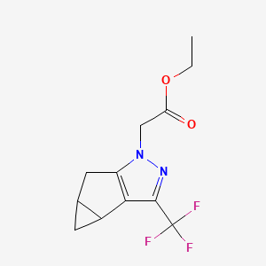 Ethyl 2-(3-(trifluoromethyl)-3b,4,4a,5-tetrahydro-1H-cyclopropa[3,4]cyclopenta[1,2-c]pyrazol-1-yl)acetate