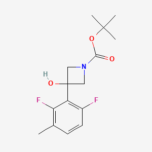 tert-Butyl 3-(2,6-difluoro-3-methylphenyl)-3-hydroxyazetidine-1-carboxylate