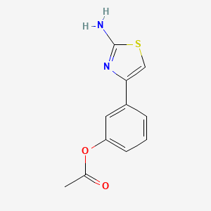 molecular formula C11H10N2O2S B11767199 3-(2-Aminothiazol-4-yl)phenyl acetate 