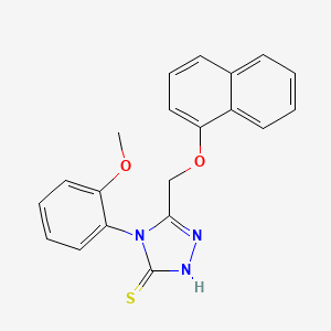 molecular formula C20H17N3O2S B11767223 4-(2-Methoxyphenyl)-5-((naphthalen-1-yloxy)methyl)-4H-1,2,4-triazole-3-thiol 