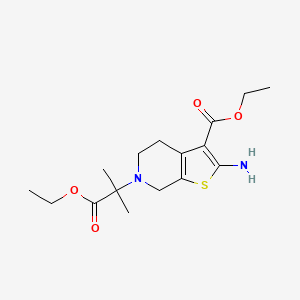 Ethyl 2-amino-6-(1-ethoxy-2-methyl-1-oxopropan-2-yl)-4,5,6,7-tetrahydrothieno[2,3-c]pyridine-3-carboxylate