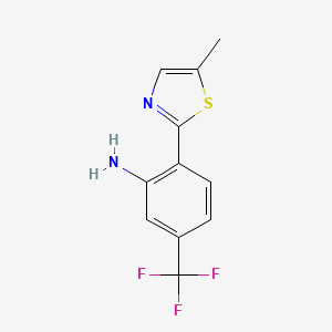 2-(5-Methylthiazol-2-YL)-5-(trifluoromethyl)aniline