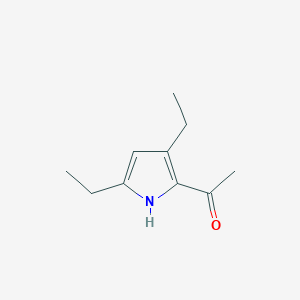 molecular formula C10H15NO B11767451 1-(3,5-Diethyl-1H-pyrrol-2-yl)ethanone 