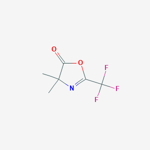 molecular formula C6H6F3NO2 B11767560 4,4-Dimethyl-2-(trifluoromethyl)oxazol-5(4H)-one CAS No. 705-20-4