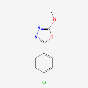 molecular formula C9H7ClN2O2 B11767583 2-(4-Chlorophenyl)-5-methoxy-1,3,4-oxadiazole CAS No. 82476-12-8