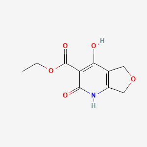 molecular formula C10H11NO5 B11767632 Ethyl 4-hydroxy-2-oxo-1,2,5,7-tetrahydrofuro[3,4-b]pyridine-3-carboxylate 