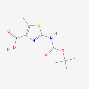 molecular formula C10H14N2O4S B11767662 2-((tert-Butoxycarbonyl)amino)-5-methylthiazole-4-carboxylic acid 