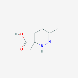 molecular formula C7H12N2O2 B11767715 3,6-Dimethyl-2,3,4,5-tetrahydropyridazine-3-carboxylic acid CAS No. 90048-20-7